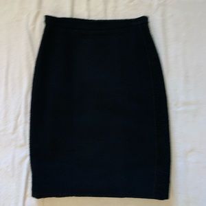 Chanel Classic Black Tweed Pencil Skirt - image 1